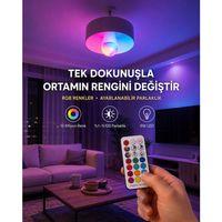 Kumanda Destekli Çok Renkli Akıllı Led Ampul Yeni Nesil