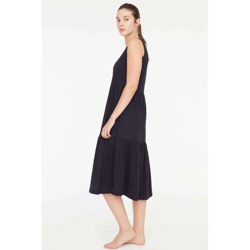 - Kadın Lacivert Sıfır Kol Elbise