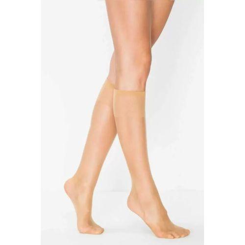 Kadın Diz Altı Parlak Fit 15 Denye Çorap Ten