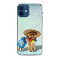 Apple iPhone 12 Mini Kılıf Köpek Kıyafetleri (16) Kalın Kılıf Pomeranian Şort