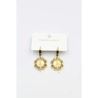 Tuğra Yonca Küpe - Altın