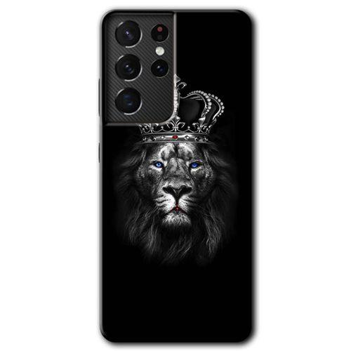 Samsung Galaxy S21 Ultra Kılıf HD Desen Baskılı Arka Kapak - King Lion