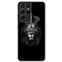 Samsung Galaxy S21 Ultra Kılıf HD Desen Baskılı Arka Kapak - King Lion