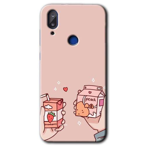 Vestel E5 HD Baskılı Kılıf + 9D Tam Ekran Koruyucu - Meyveli Süt