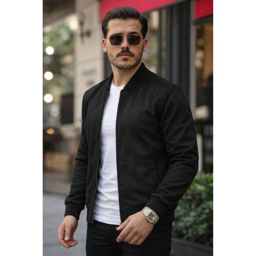 Erkek önden Fermuarlı Içi Astarlı Süet Ceket