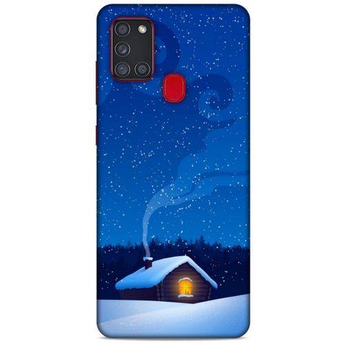 Samsung Galaxy A21s Kılıf Snowix (21) Koruyucu Kapak Parliement Mavi