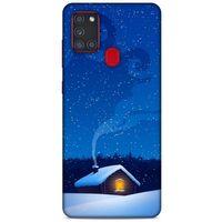 Samsung Galaxy A21s Kılıf Snowix (21) Koruyucu Kapak Parliement Mavi