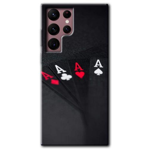 Galaxy S22 Ultra Kılıf HD Desen Baskılı Arka Kapak - Full As + Kırılmaz Cam