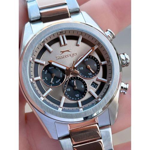 Slazenger İtalyan Tasarım Bileklik Hediyeli 2 Yıl Garantili 10 Atm Çelik Erkek Kol Saat ESL.Y2554.3