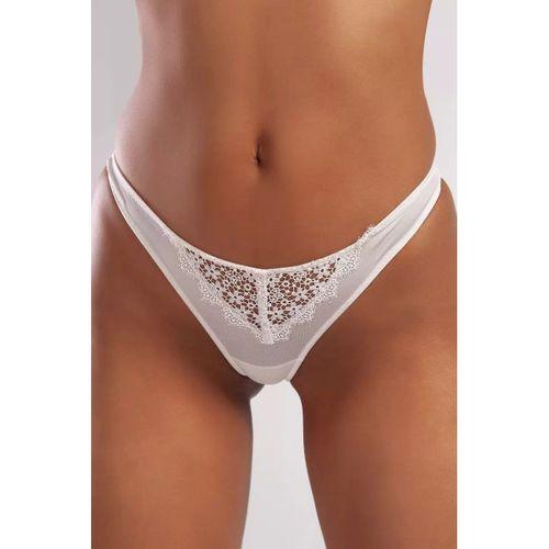 Golshan Gala Mini String, Kadın Dantelli Ekru Külot