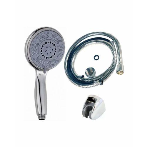 Mavi 4 Fonksiyonlu El Duşu Başlığı Seti Spiral Hortum Ve Duş Askısı