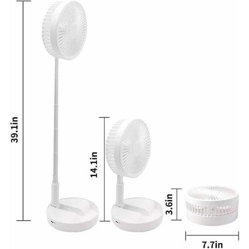 Teleskopik Fan Vantilatör 4 Modlu Şarjlı Katlanabilir Yükseltilebilir Taşınabilir Serinletici Portatif Masa Vantilatörü