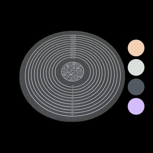 Yuvarlak Silikon Hamur Matı 45 cm - Ölçekli 190 g