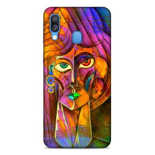 Lopard Samsung Galaxy A40 Uyumlu Kılıf Sürreal Yüzler ♀ (50) Shockproof Kılıf Desenli
