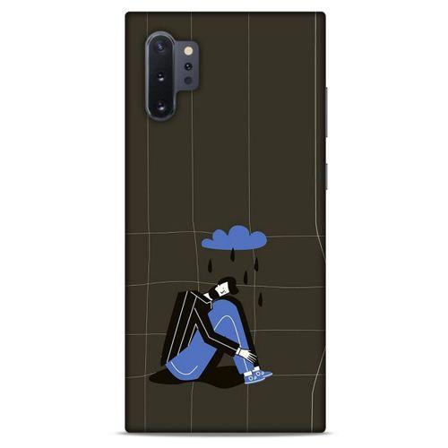 Samsung Galaxy Note 10 Plus Kılıf Depresyon (33) Hybrid Kılıf Kahve Toz Pembe
