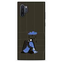 Samsung Galaxy Note 10 Plus Kılıf Depresyon (33) Hybrid Kılıf Kahve Toz Pembe