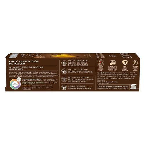 R.O.C.S.  Kahve ve Tütün Lekelerine Karşı Diş Macunu 60ml