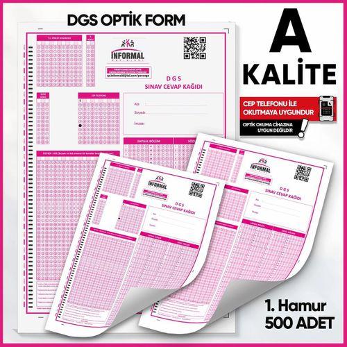 DGS Deneme Sınavları İçin 500 Adet Optik Form