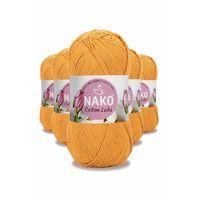 5 Adet Cotton Lüks Yelek Tunik Kazak Bluz Hırka İpi Yünü Koyu Sarı 97553