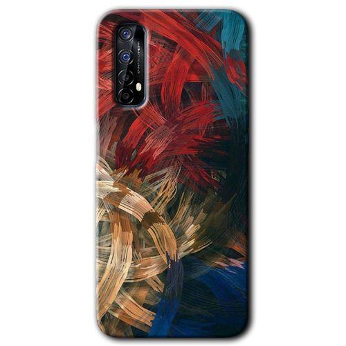 Realme 7 Kılıf HD Desen Baskılı Arka Kapak - Karma Boyalar + Kırılmaz Cam