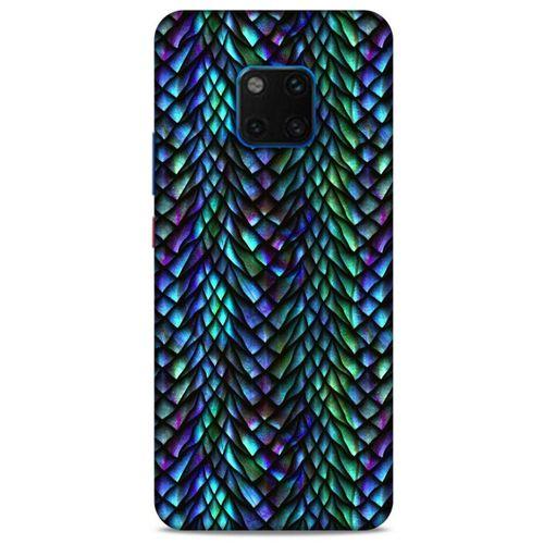 Huawei Mate 20 Pro Kılıf Dragons (1) Kılıfı Ejderha Pulları Rainbow