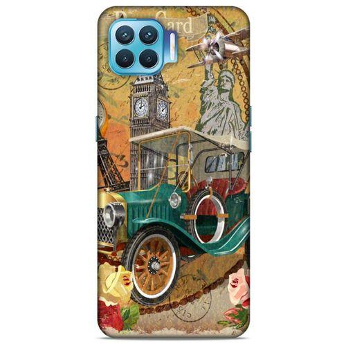 Retro (37) Desen Silicone Cover Renkli Oppo Reno 4 Lite Kılıf