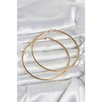 316L Çelik Gold Renk 80 mm Kadın Halka Küpe