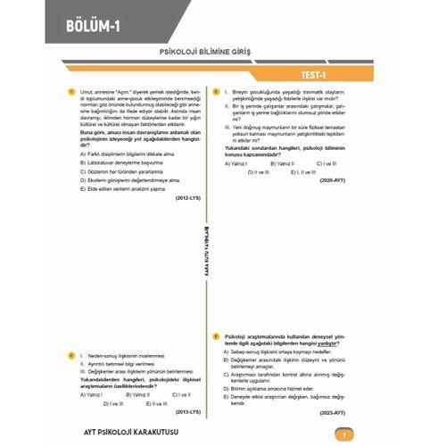 2026 YKS AYT PSİKOLOJİNİN Kara Kutusu ÖSYM Çıkmış Soru Havuzu Bankası Dijital Çözümlü