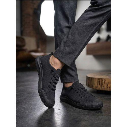 BA0248 BOA Siyah Esnek Bağcıklı Ultra Hafif Nefes Alan Sneaker Ayakkabı