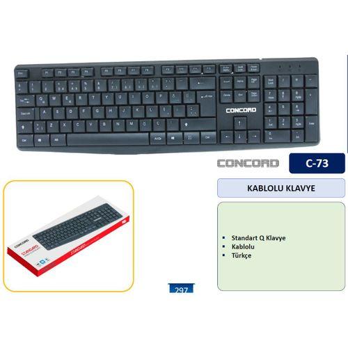 Concord C-73 Kablolu Standart Wired Usb Klavye Türkçe