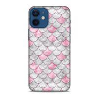 Mermer Desenli (30) Tema Silicone Case Toz Pembe Apple iPhone 12 Mini Kılıf
