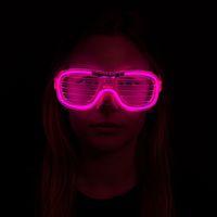 Pembe Led Işıklı Parti Gözlüğü - Neon 3 Modlu