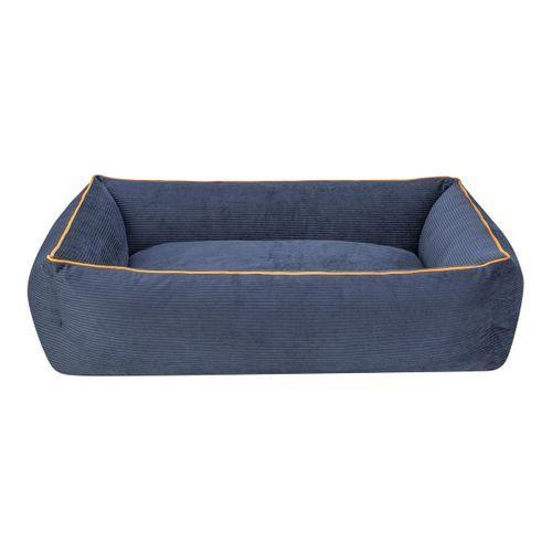 Pet Comfort Golf  Köpek Yatağı Parliament Mavi w Hardal Biye M 90x70cm