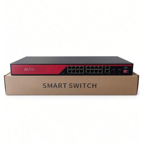 EZCOOL EZ-16PSX-SFP 16 PORT 16FE+2GE+2SFP 240W GİGABİT POE SWİTCH