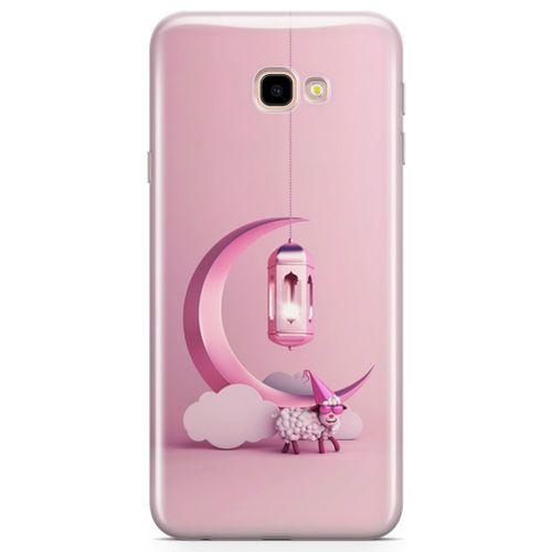 Samsung Galaxy J4 Plus Kılıf Pembe Süsler Arka Kapak Koruma Desenli Full Koruyucu