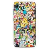 Huawei Y7 Prime 2019 Uyumlu Kılıf Rick And Morty (36) Glitter Kılıf Cop Morty