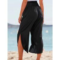 Kadın Yüksek Bel Yandan Yırtmaç Detaylı Aerobin Pantolon