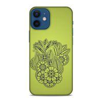 Lopard Apple iPhone 12 Mini Uyumlu Kılıf Tattoo's (40) Fit Silikon Kılıf Çiçek Dövmesi