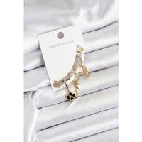 Pirinç Gold Renk Kadın Set Küpe