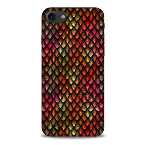 Apple Iphone 7 Kılıf Dragons (8) Baskılı Kılıf Ejderha Deri Pembe