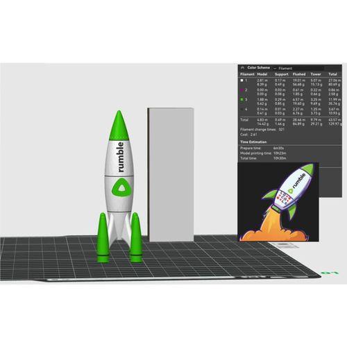 Rumble Roket 3D Baskı (Bu ürün Sadece Plastik parçadır - Almadan Önce Soru Sorabilirsiniz)
