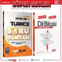 Yediiklim 2025 KPSS Genel Yetenek Türkçe Soru Dünyası ve AKM Dil Bilgisi Soru Bankası Seti 2 Kitap