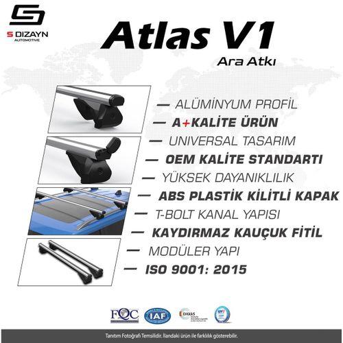 S-Dizayn VW Passat B7 Alltrack S-Bar Atlas V1 Ara Atkı Tavan Taşıyıcı Barı Gri 130 Cm 2010-2014 A+ Kalite