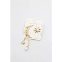 Ay Yıldız Küpe - Altın