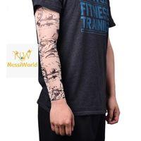 Giyilebilir Kol Dövmesi Çorap Dövme 3D Baskılı Kol Bacak Dövme 2 Adet Model 25