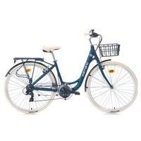Carraro Juliet 28 Jant 21 vites Şehir Bisikleti Mat Mavi-Krom 43 cm