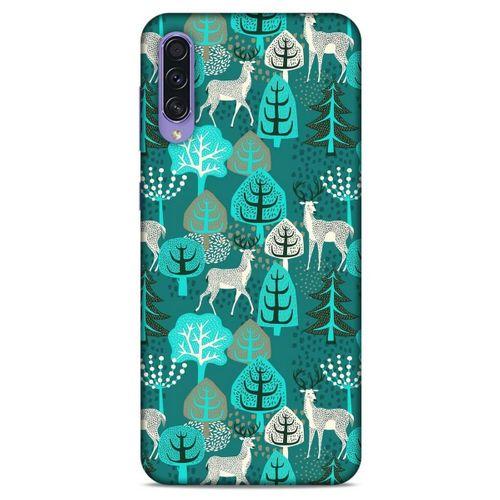 Samsung Galaxy A50s Kılıf Snowix (32) Soft Silikon Kılıf Turkuaz Beyaz