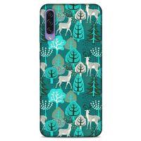 Samsung Galaxy A50s Kılıf Snowix (32) Soft Silikon Kılıf Turkuaz Beyaz