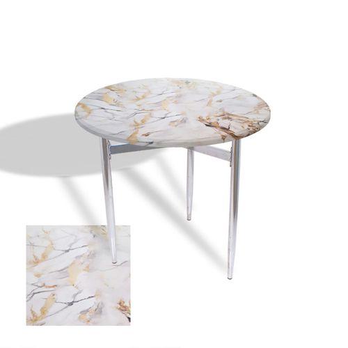 Dockers Venedik Masa Yuvarlak Çap 80 Kromnikel (Werzalit, Wermodin veya Allzalit Tabla) - Gold