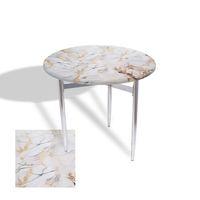 Dockers Venedik Masa Yuvarlak Çap 80 Kromnikel (Werzalit, Wermodin veya Allzalit Tabla) - Gold